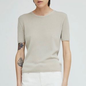 LA GARÇONNE MODERNE cream Knit Tee small top